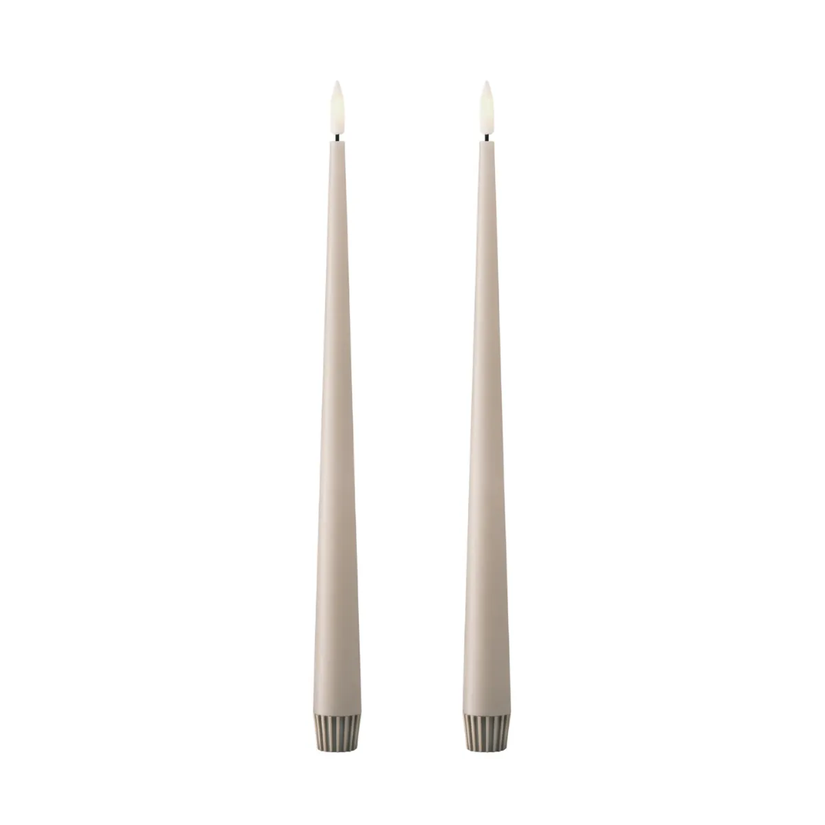 Velas LED ester & erik, 2-pack, 22 Linen Grey , 30 cm ester & erik
