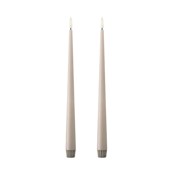 Velas LED ester & erik, 2-pack - 22 Linen Grey , 30 cm - Ester & erik