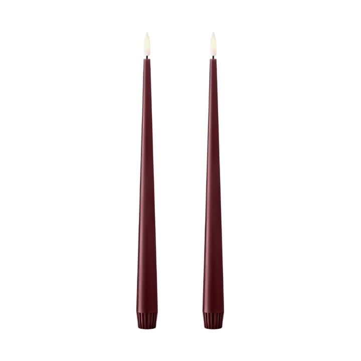 Velas LED ester & erik, 2-pack - 44/2 Deep Wine , 30 cm - Ester & erik