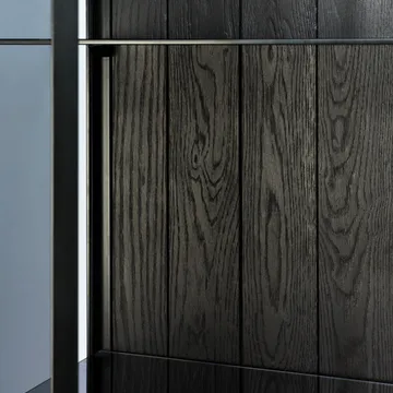 Aparador Anders - Negro 2 puertas de cristal metalizadas - Ethnicraft