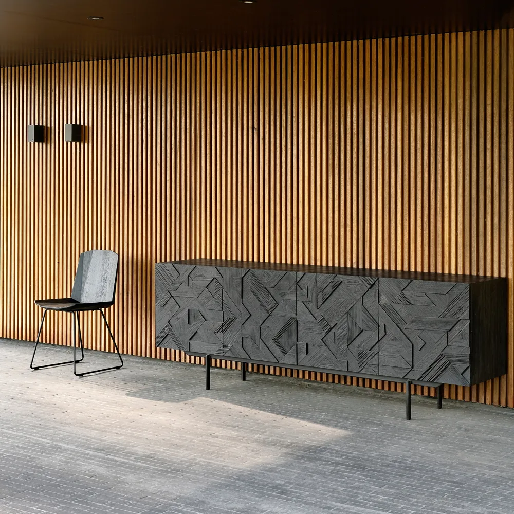 Aparador Graphic, Teca negra 3 puertas Ethnicraft