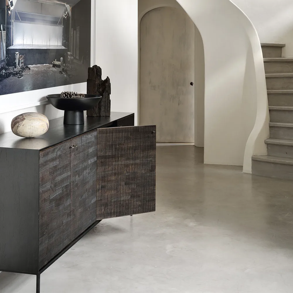 Aparador Grooves, Black 4 puertas Ethnicraft