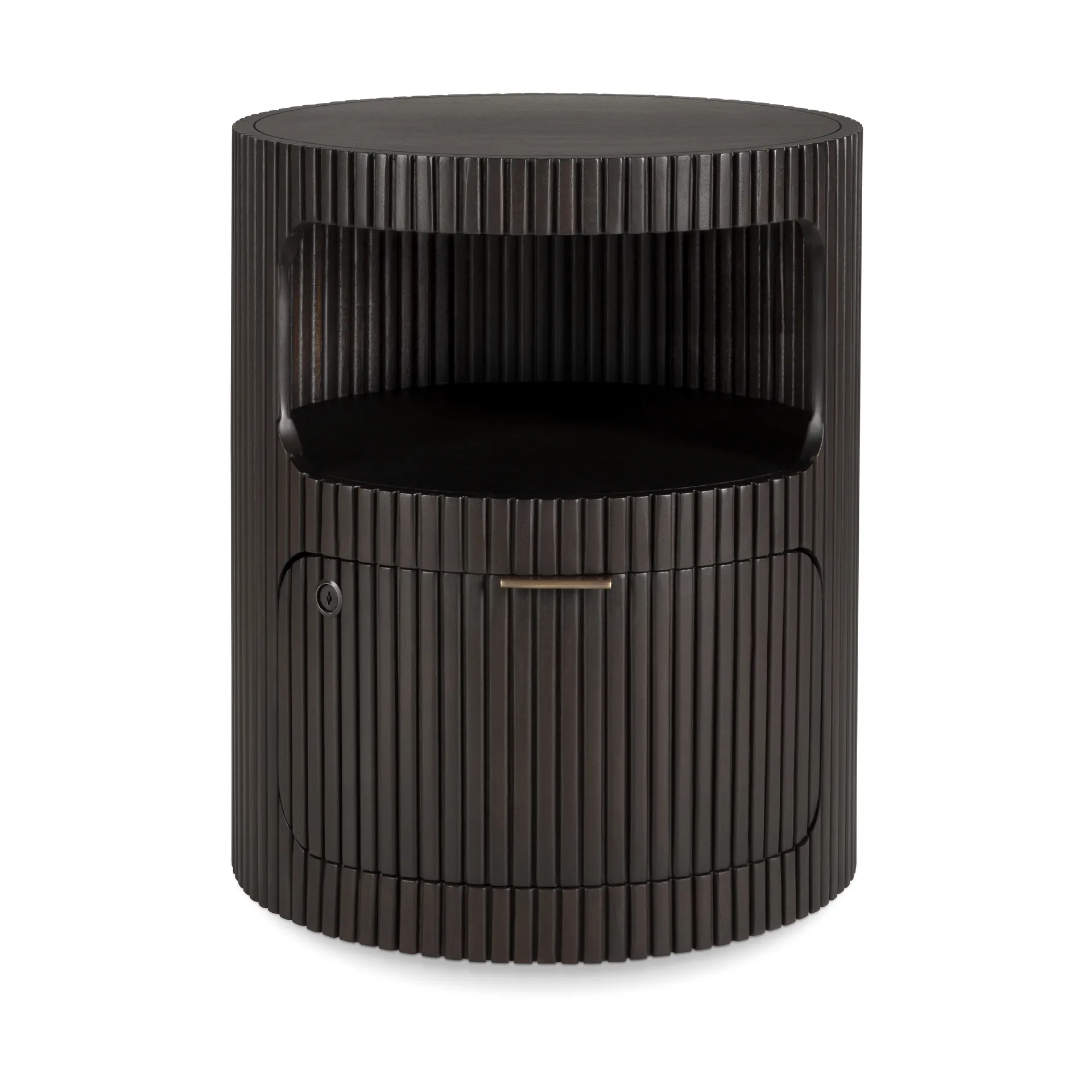 Boomerang cajonera, Dark brown mahogny, Ø45 cm Ethnicraft