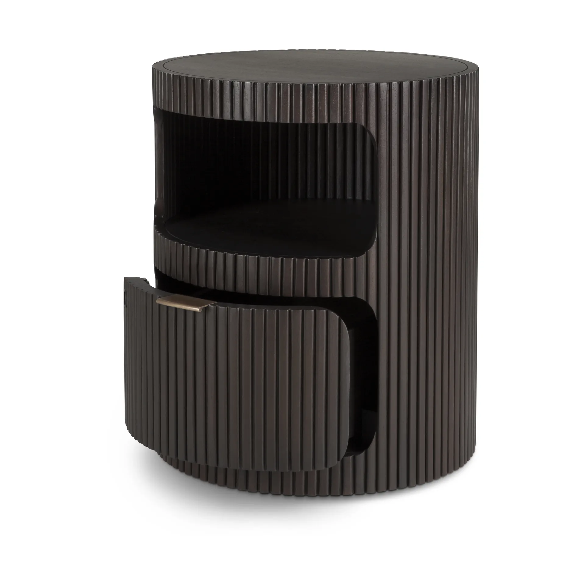 Boomerang cajonera, Dark brown mahogny, Ø45 cm Ethnicraft