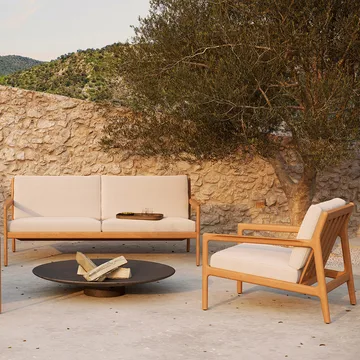 Butaca Lounge Jack outdoor teak - Offwhite - Ethnicraft