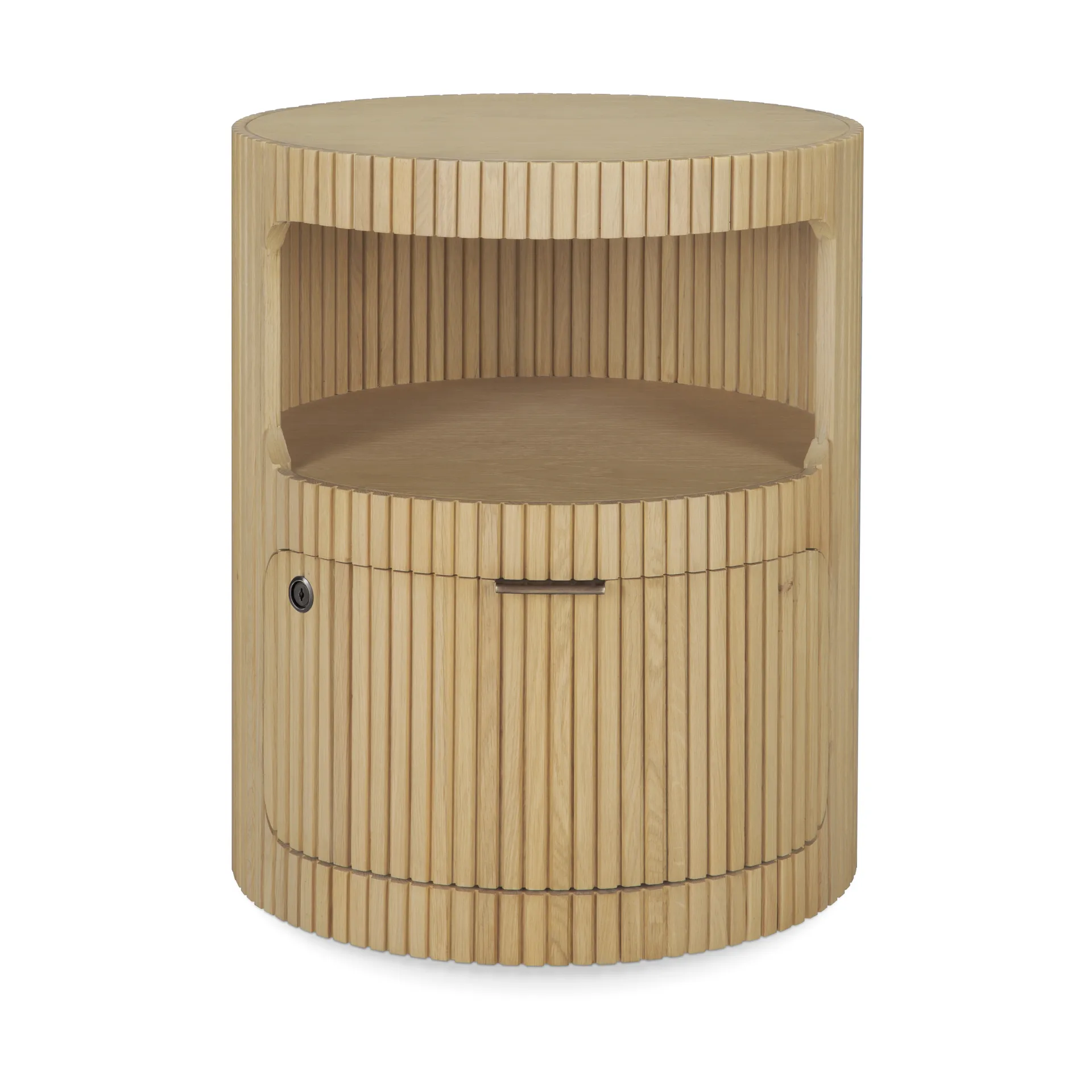 Cajonera Boomerang con cerradura, Roble, Ø45 cm Ethnicraft