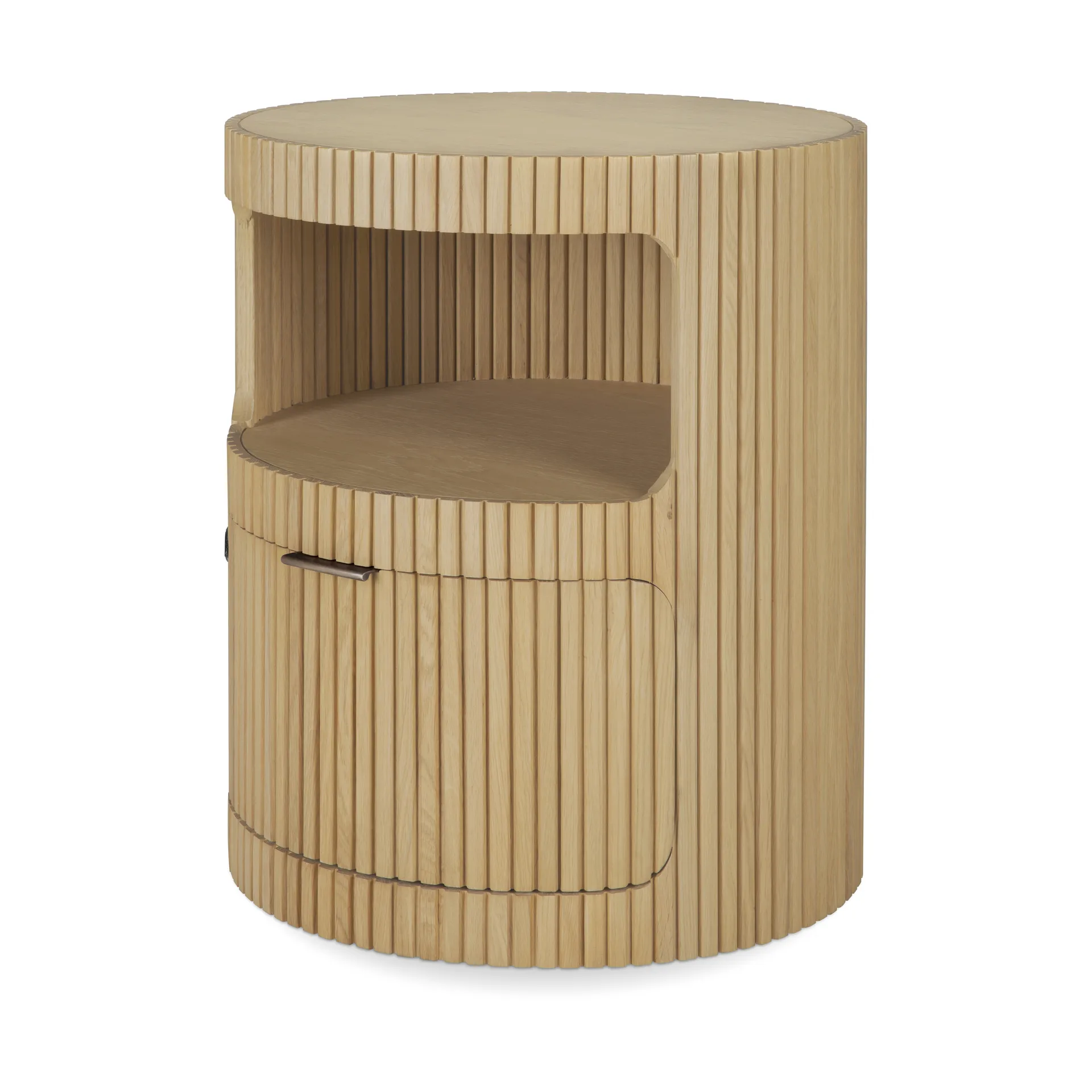 Cajonera Boomerang con cerradura, Roble, Ø45 cm Ethnicraft