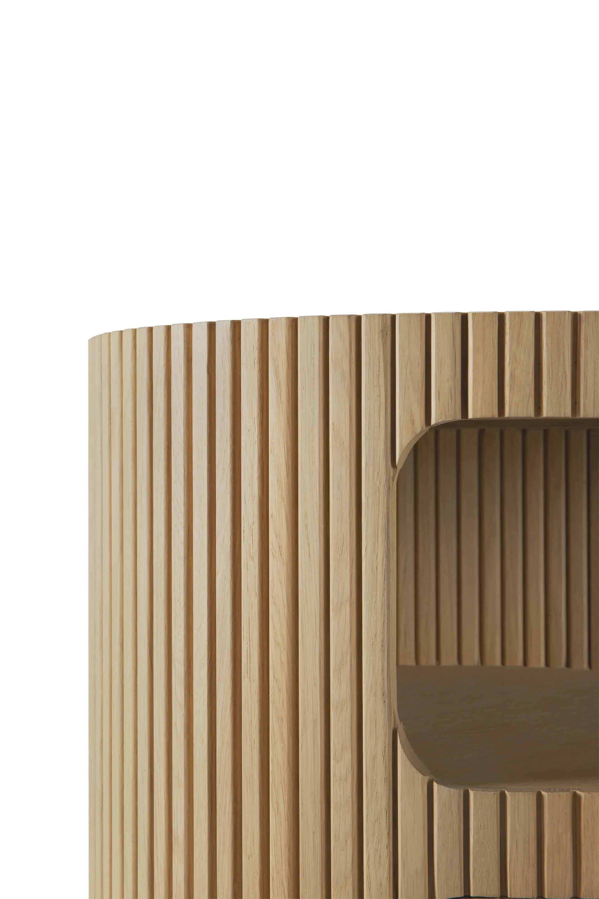 Cajonera Boomerang con cerradura, Roble, Ø45 cm Ethnicraft