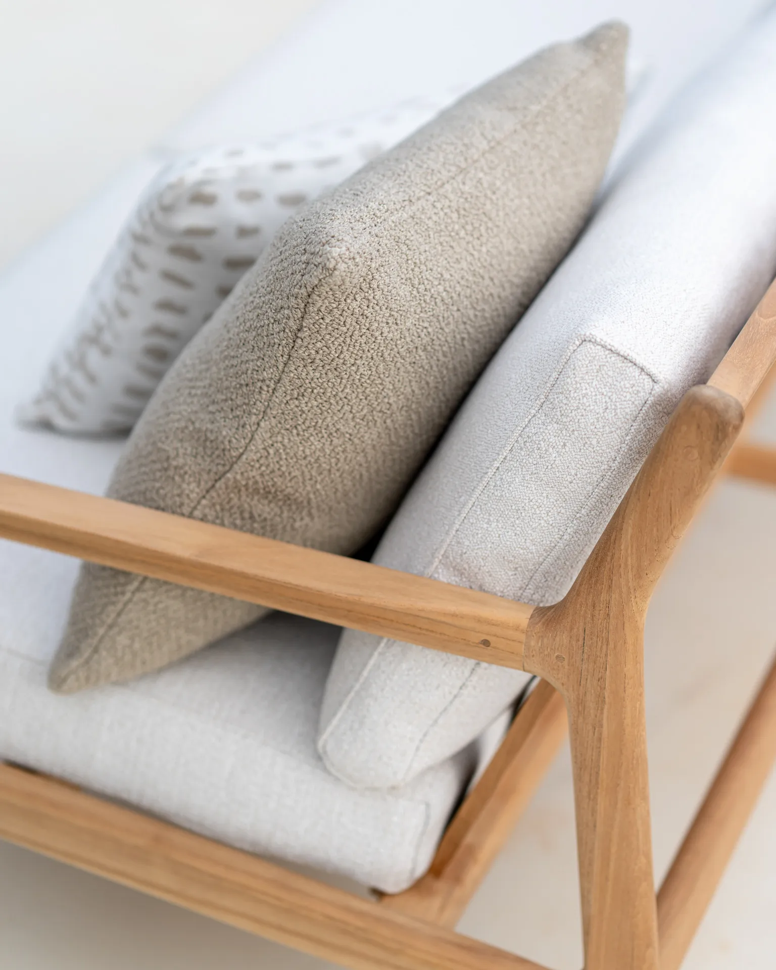 Cojín Boucle outdoor 50x50 cm, Oat Ethnicraft