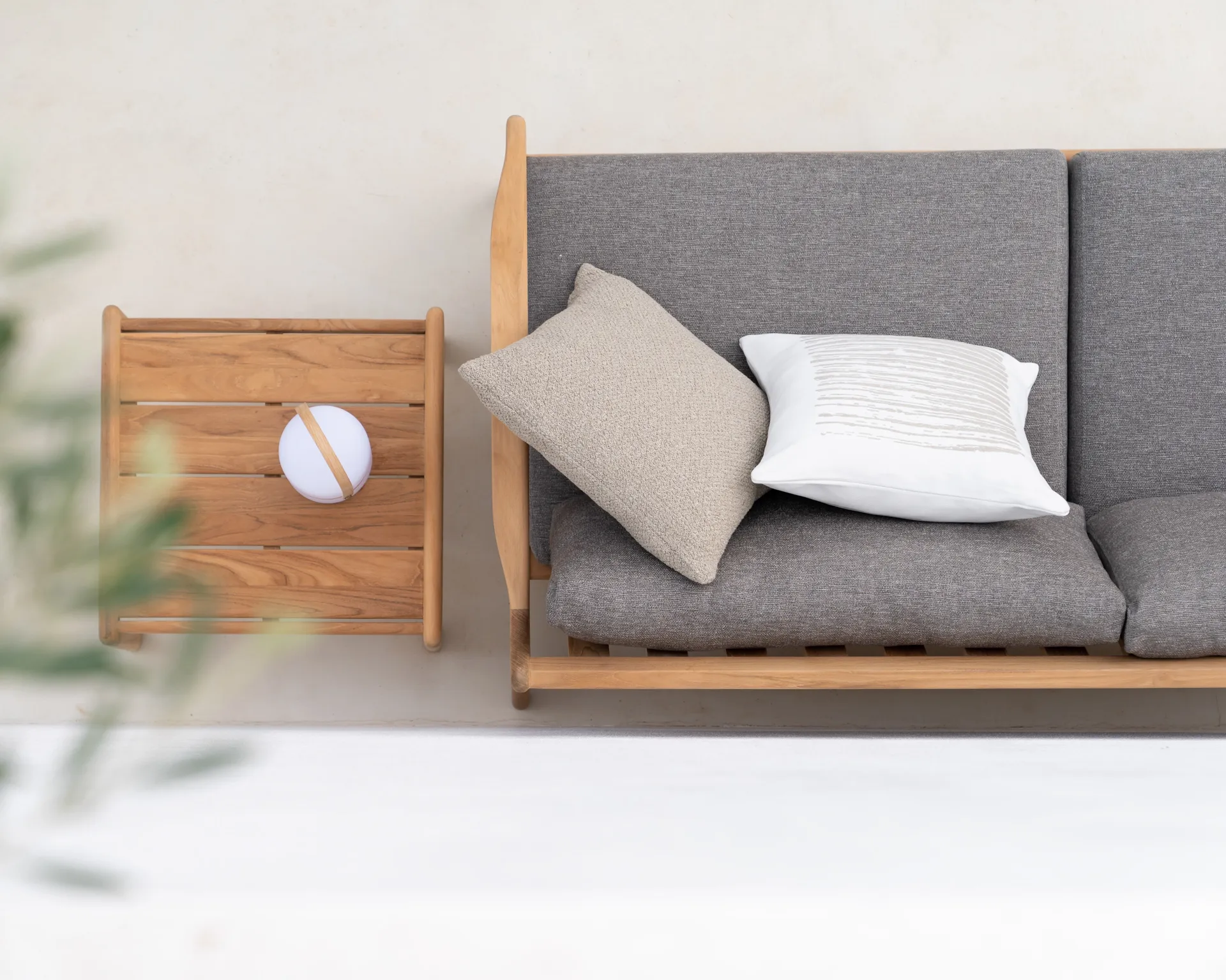 Cojín Boucle outdoor 50x50 cm, Oat Ethnicraft