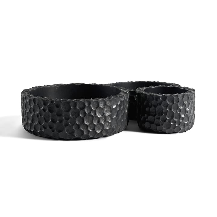 Cuencos Chopped set de 3, Lackad mahogny Ethnicraft