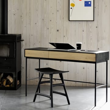 Escritorio Blackbird - Roble negro 2 cajones - estructura negra - Ethnicraft