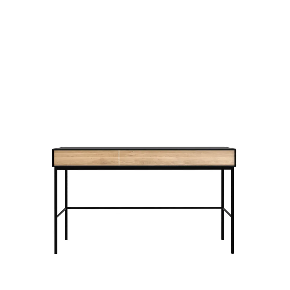 Escritorio Blackbird, Roble negro 2 cajones - estructura negra Ethnicraft