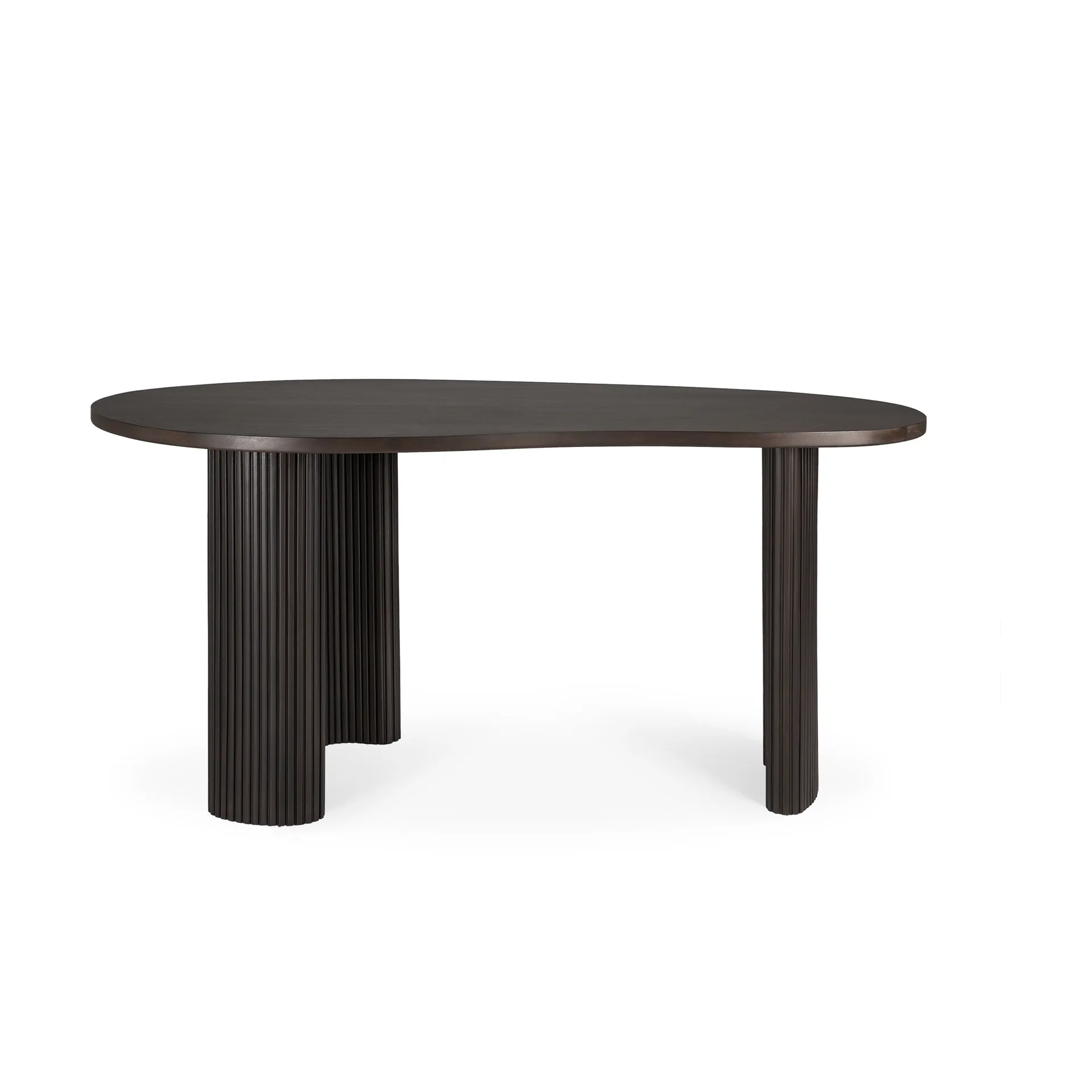 Escritorio Boomerang 160x83x76 cm, Caoba teñida en marrón oscuro Ethnicraft