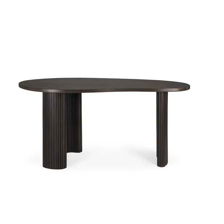 Escritorio Boomerang - Caoba teñida en marrón oscuro, 160x83x76 cm - Ethnicraft