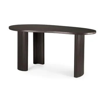 Escritorio Boomerang - Caoba teñida en marrón oscuro, 160x83x76 cm - Ethnicraft