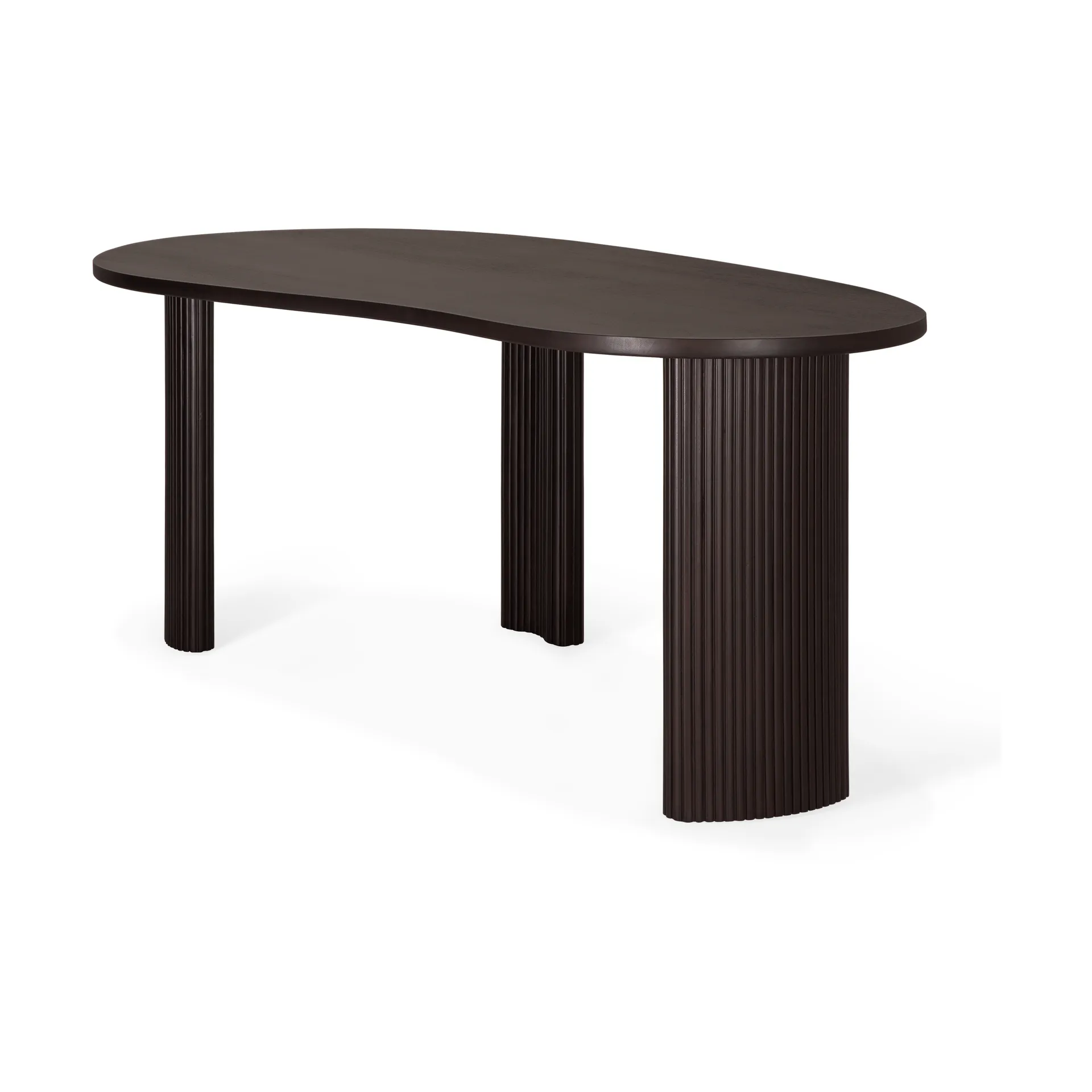 Escritorio Boomerang, Dark brown mahogny, 200×100×76 cm Ethnicraft