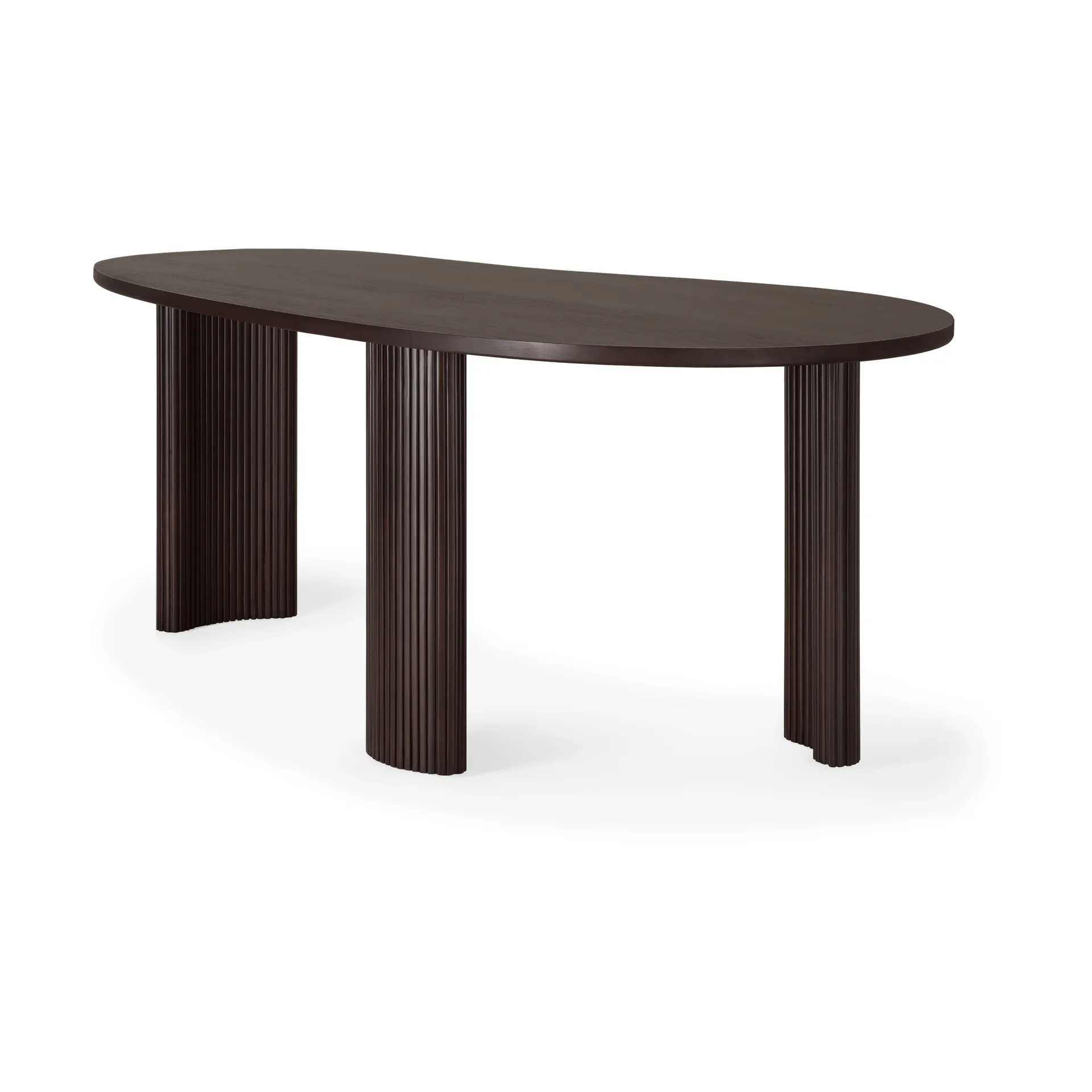 Escritorio Boomerang, Dark brown mahogny, 200×100×76 cm Ethnicraft