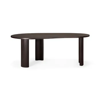 Escritorio Boomerang - Dark brown mahogny, 200×100×76 cm - Ethnicraft