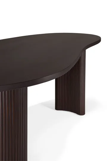 Escritorio Boomerang - Dark brown mahogny, 200×100×76 cm - Ethnicraft