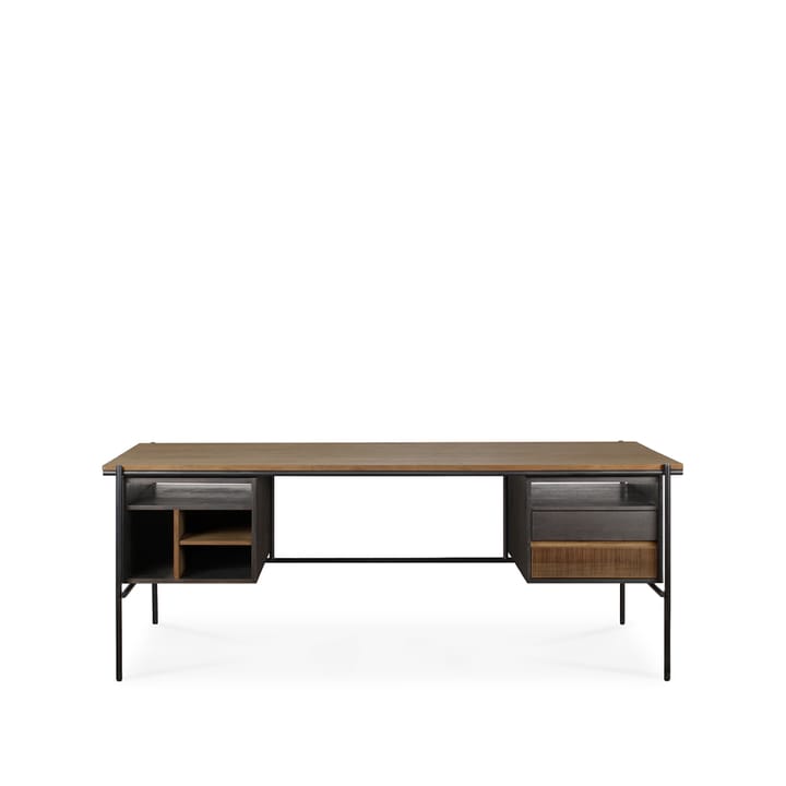 Escritorio con cajones Oscar  - Teak - patas de metal negras - Ethnicraft