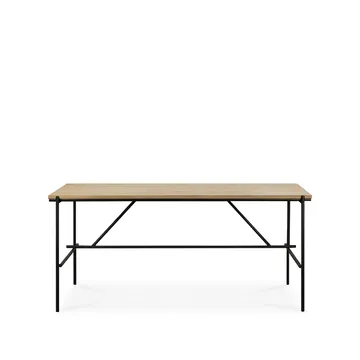 Escritorio Oscar - Roble macizo - estructura metálica negra - Ethnicraft