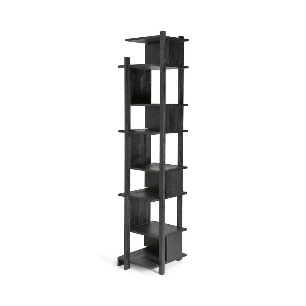 Estantería Abstract Column, Teak negra 203x49 cm Ethnicraft