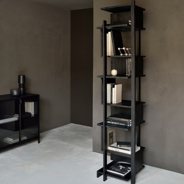 Estantería Abstract Column, Teak negra 203x49 cm Ethnicraft