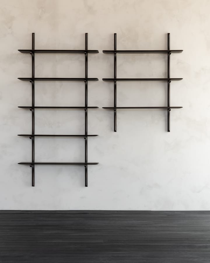 Estantería de pared PI, Lackad mahogny - 2 estantes Ethnicraft