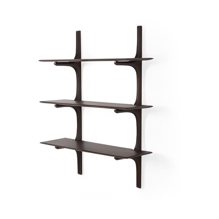 Estantería de pared PI - Lackad mahogny-3 estantes-dark brown - Ethnicraft