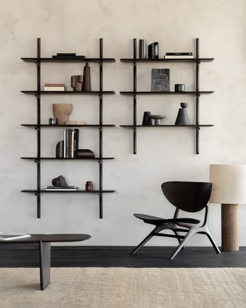 Estantería de pared PI - Lackad mahogny-3 estantes-dark brown - Ethnicraft