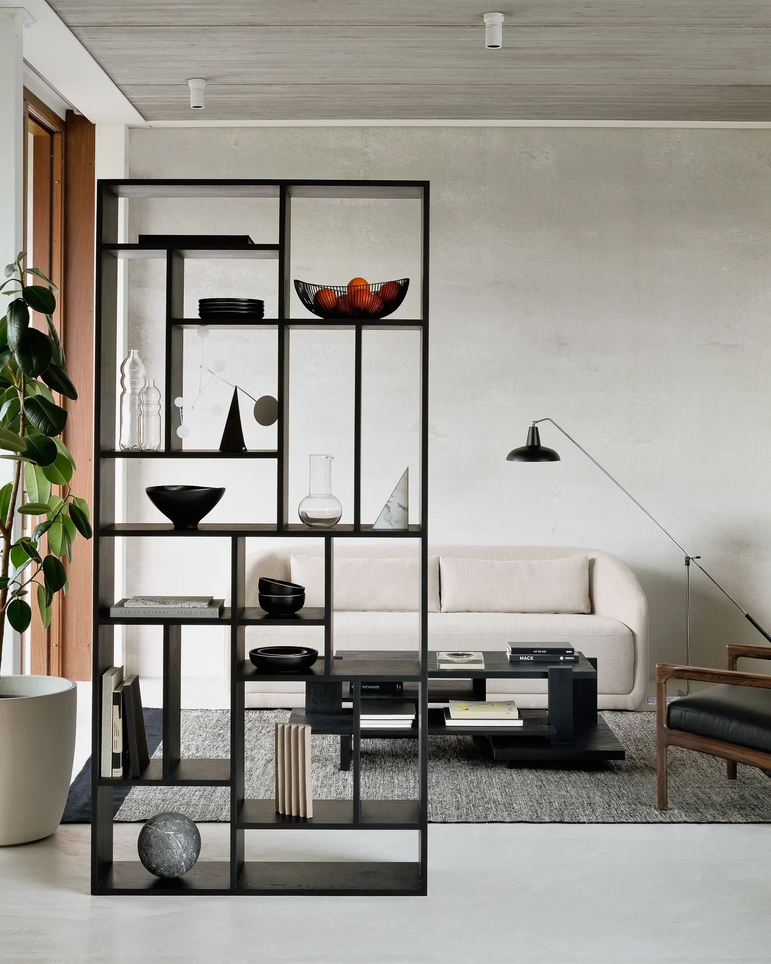 Estantería M Rack grande, Roble negro Ethnicraft