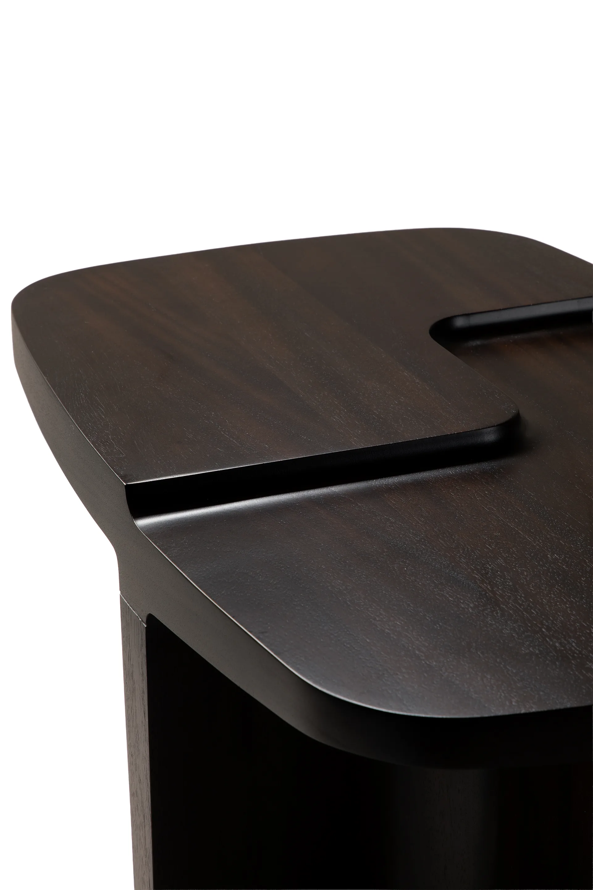 Mesa auxiliar Brutalist, Rose brown mahogany, 60x40 cm Ethnicraft