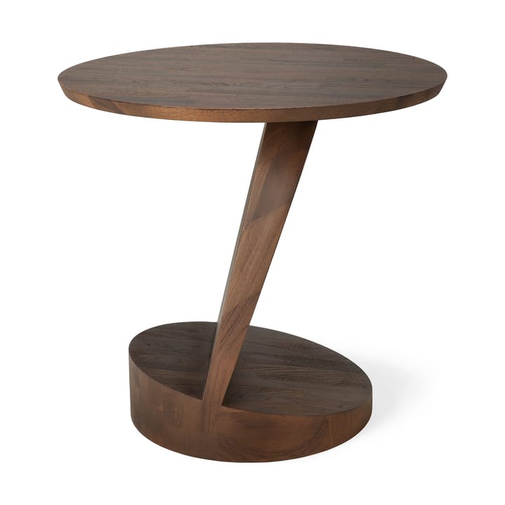 Mesa auxiliar Oblic Ø52 cm - teca tintada en marrón - Ethnicraft