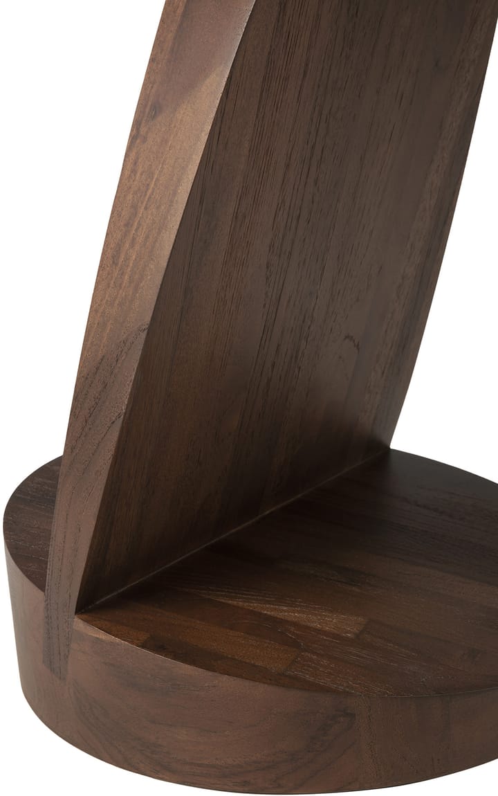 Mesa auxiliar Oblic Ø52 cm, teca tintada en marrón Ethnicraft