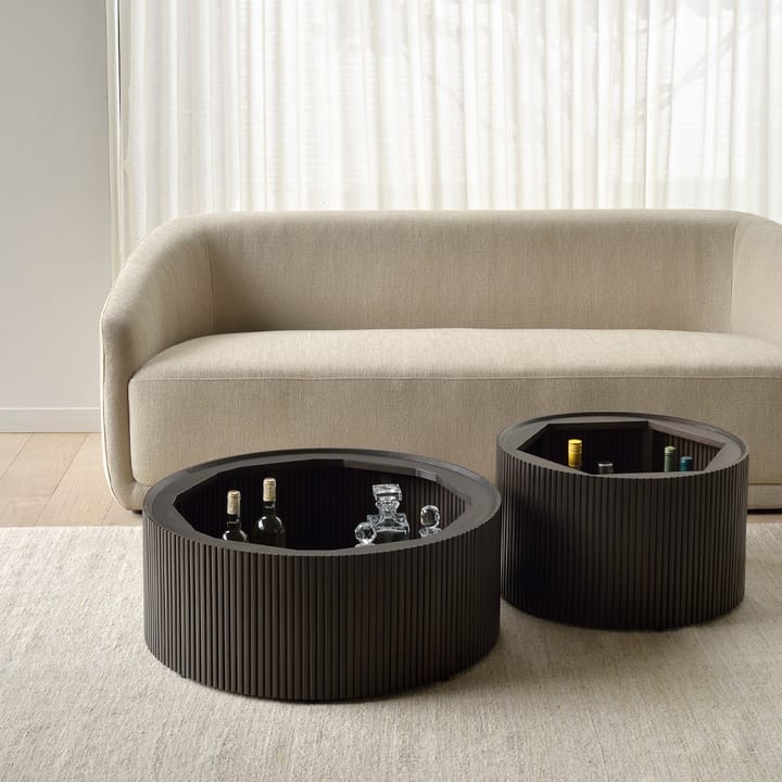 Mesa auxiliar Roller Max redonda, Mahogny dark brown 60 cm Ethnicraft