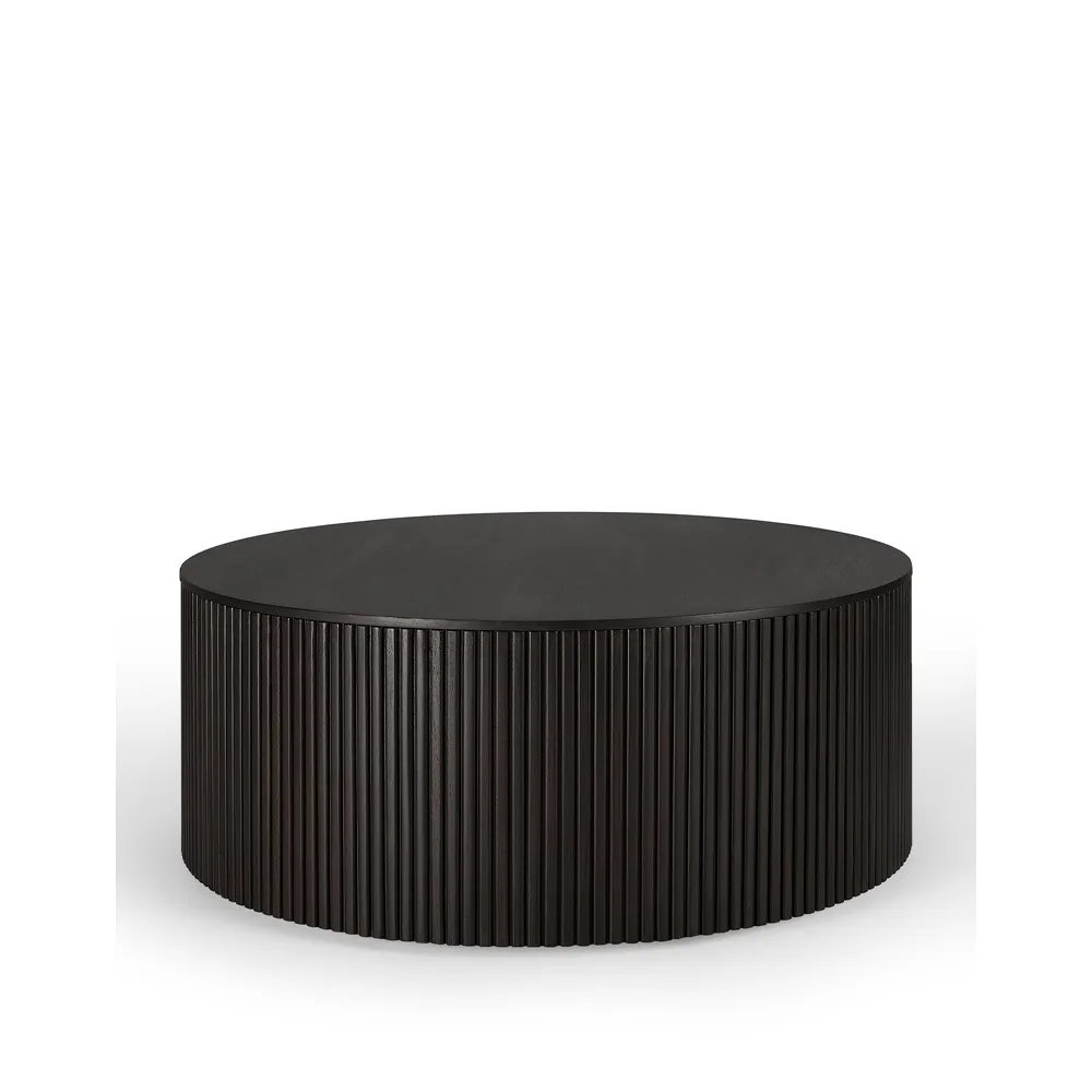 Mesa auxiliar Roller Max redonda, Mahogny dark brown 80 cm Ethnicraft