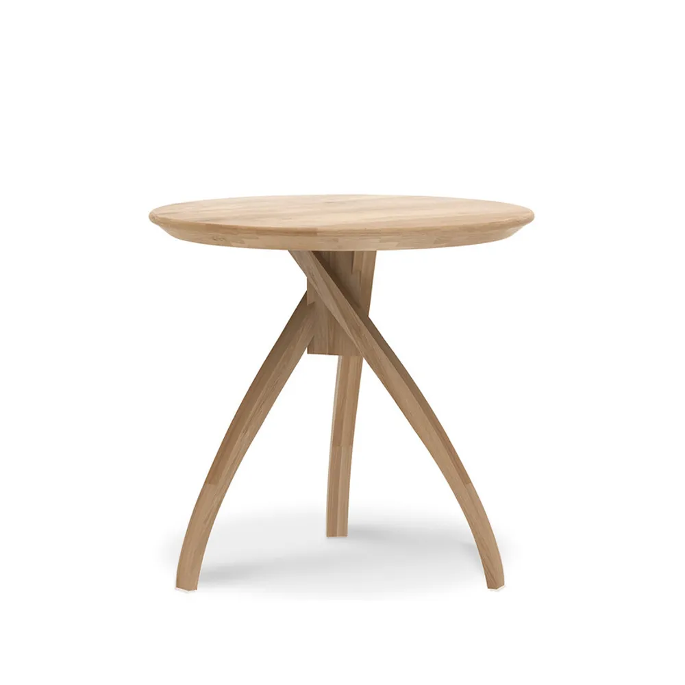 Mesa auxiliar Twist, Oak-Wax oil large ø51 cm Ethnicraft