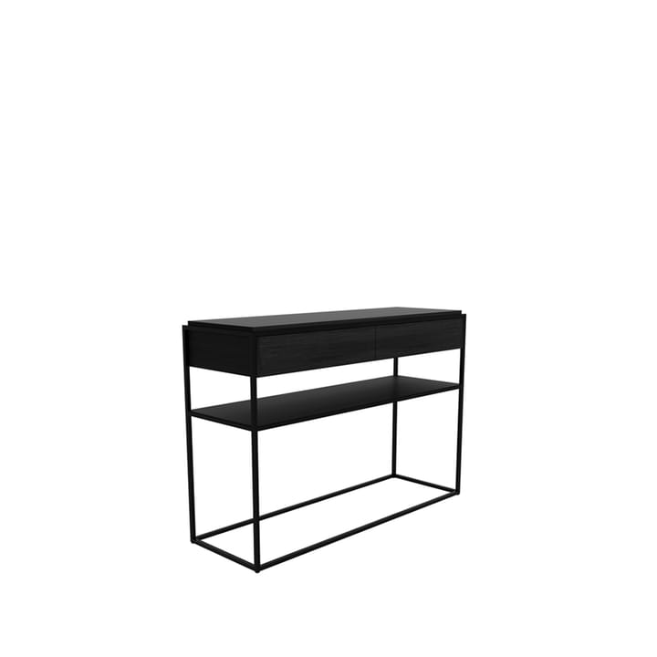 Mesa consola Monolit 122x40 cm, Oak black-Black Ethnicraft