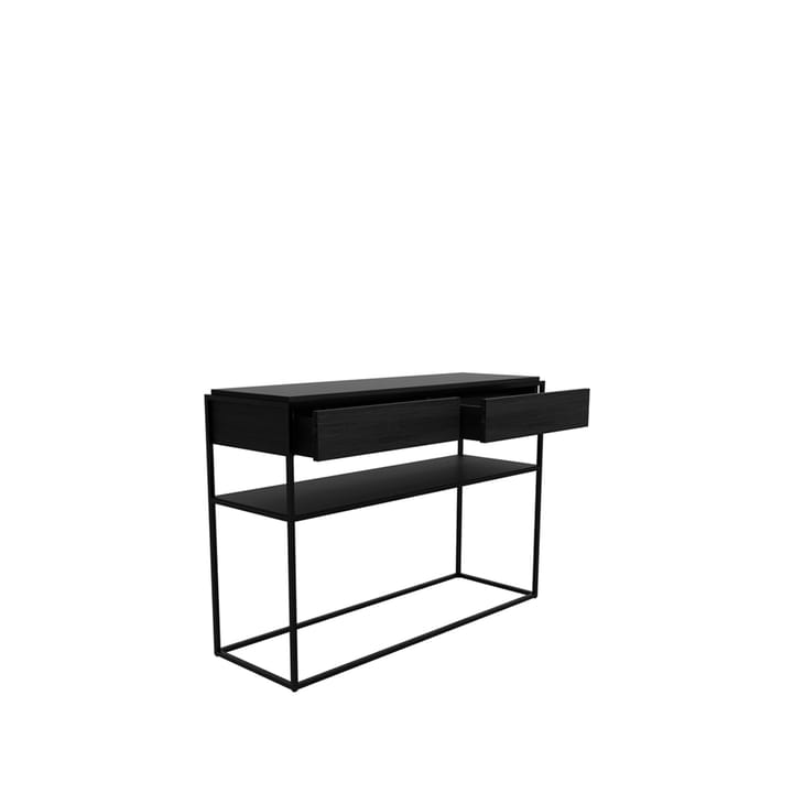 Mesa consola Monolit 122x40 cm, Oak black-Black Ethnicraft