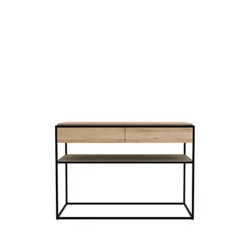 Mesa consola Monolit 122x40 cm - Oak-Black - Ethnicraft