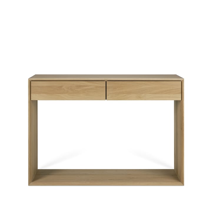Mesa consola Nordic, Roble lacado dos cajones 120x40 cm Ethnicraft