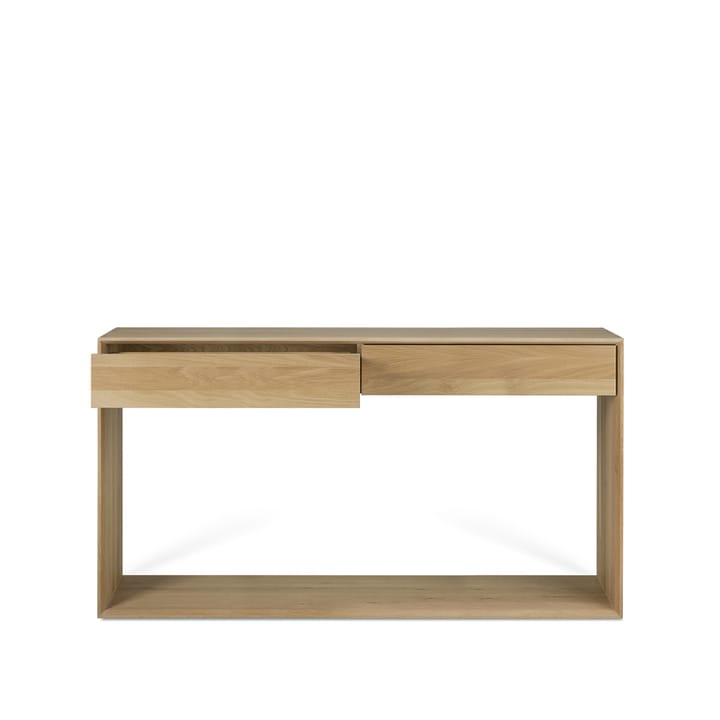 Mesa consola Nordic - Roble lacado dos cajones 160x40 cm - Ethnicraft