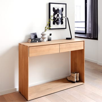 Mesa consola Nordic - Roble lacado dos cajones 160x40 cm - Ethnicraft