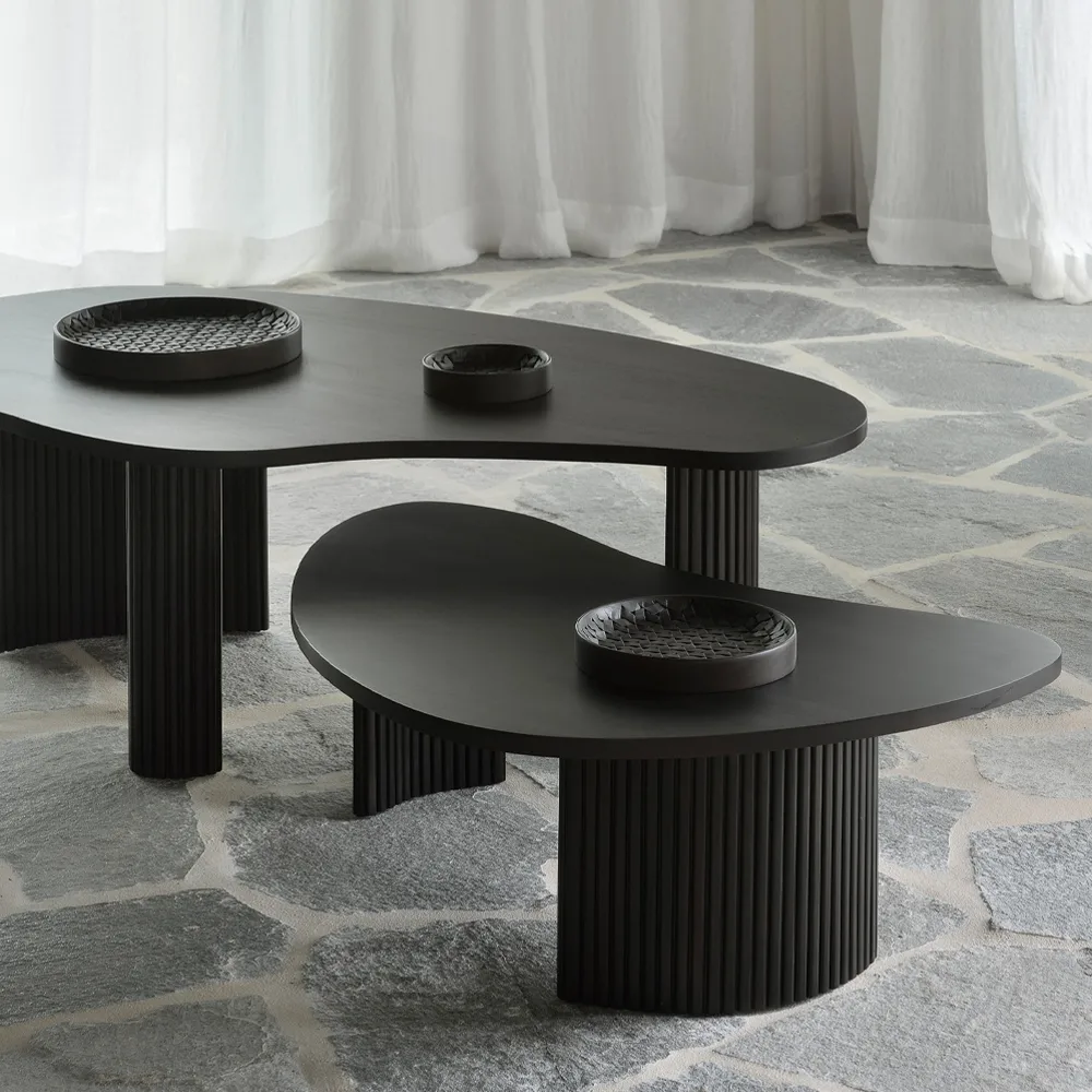 Mesa de centro Boomerang, Mahogny dark brown 85x77 cm Ethnicraft