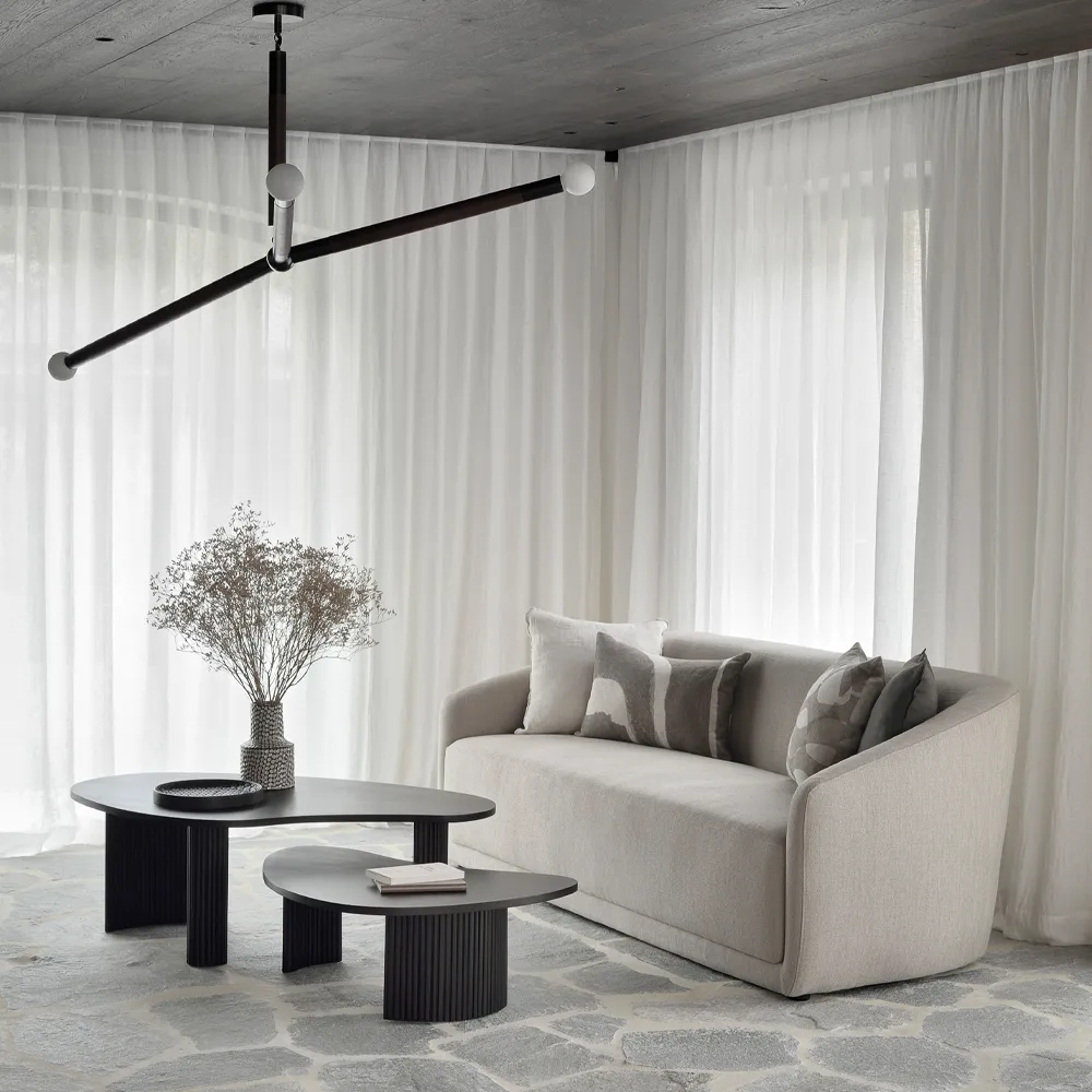 Mesa de centro Boomerang, Mahogny dark brown 85x77 cm Ethnicraft