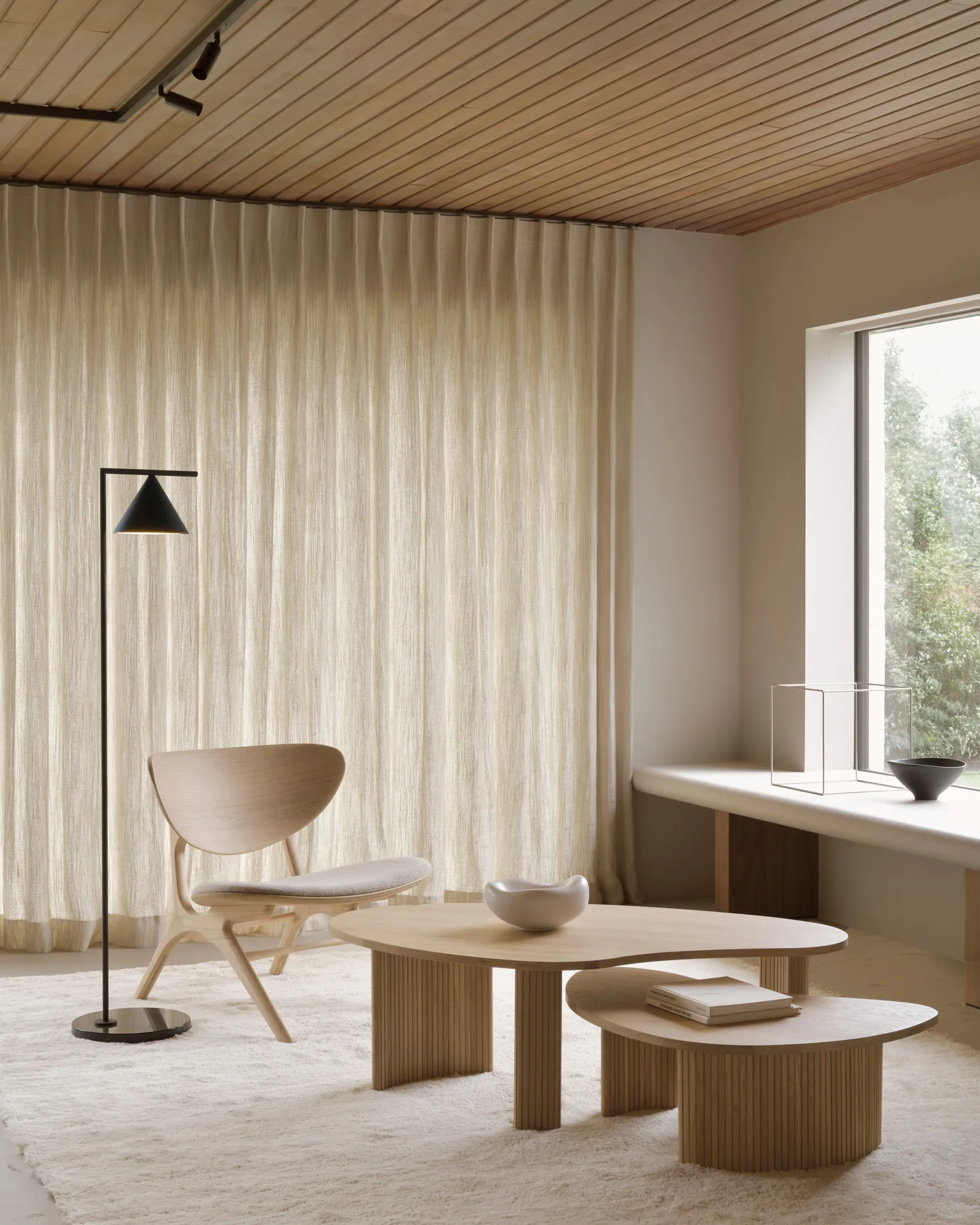 Mesa de centro Boomerang, Oak, 90x61 cm Ethnicraft