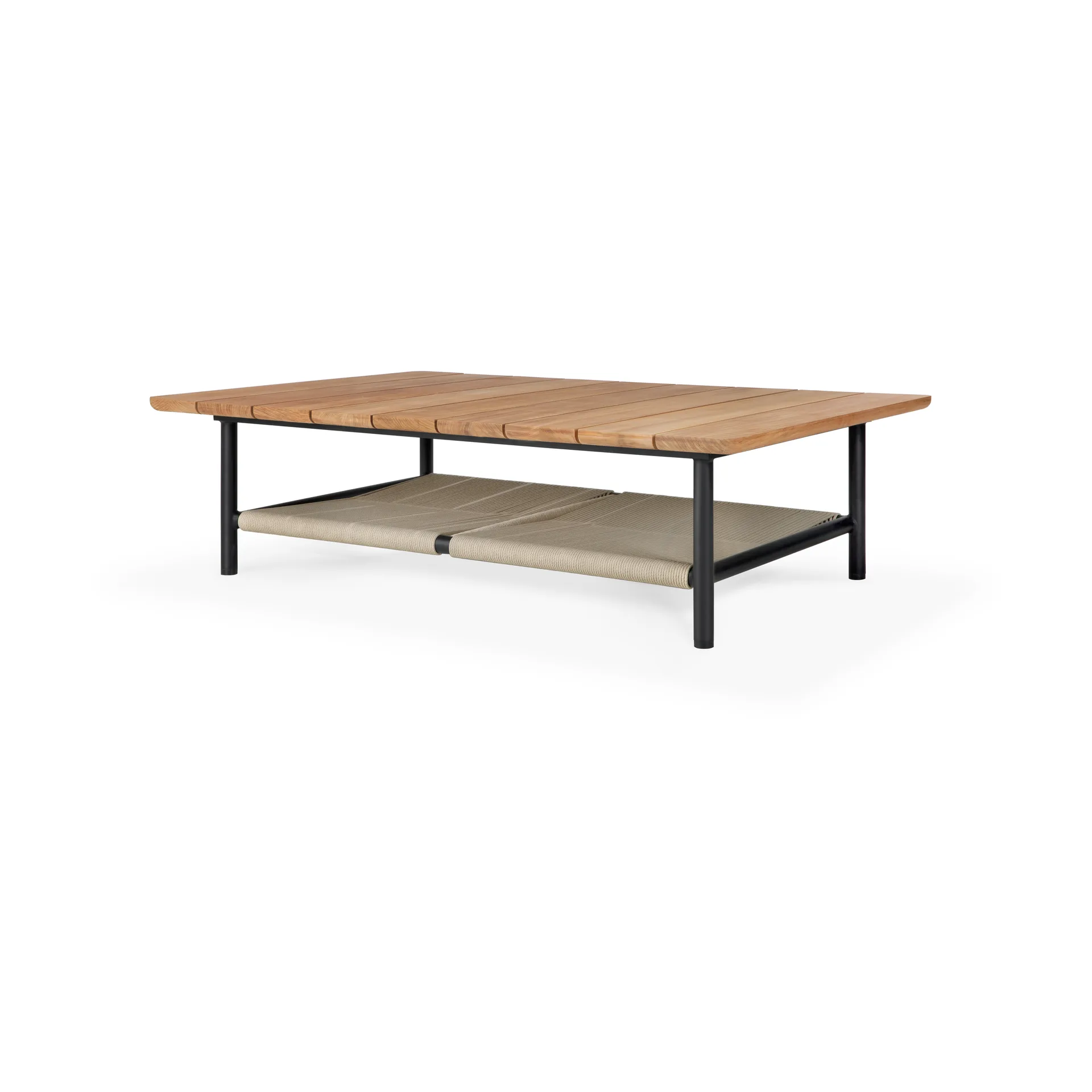 Mesa de centro Corbey Outdoor, 120 cm, teak-aluminium black Ethnicraft