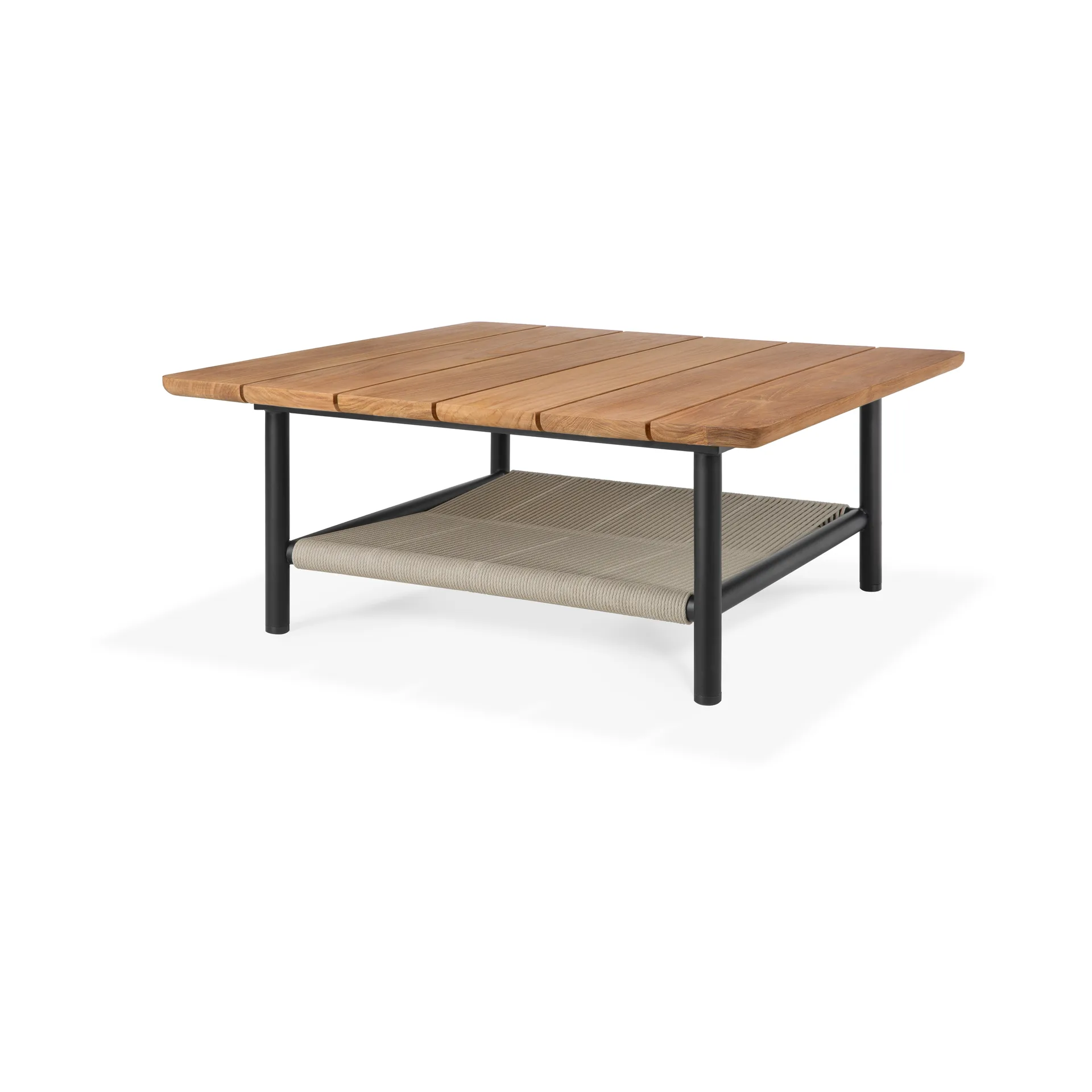 Mesa de centro Corbey Outdoor, 80 cm, teak-aluminium black Ethnicraft