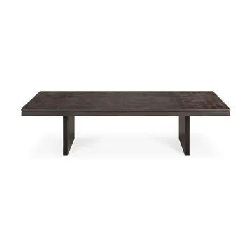 Mesa de centro Grooves - Off black teak, 135x65 cm - Ethnicraft
